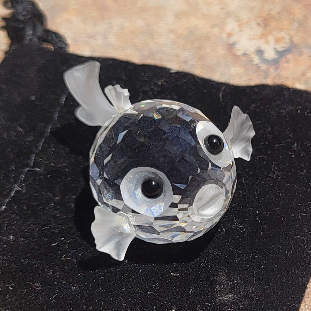 Swarovski Silver Crystal Mini Puffer Fish